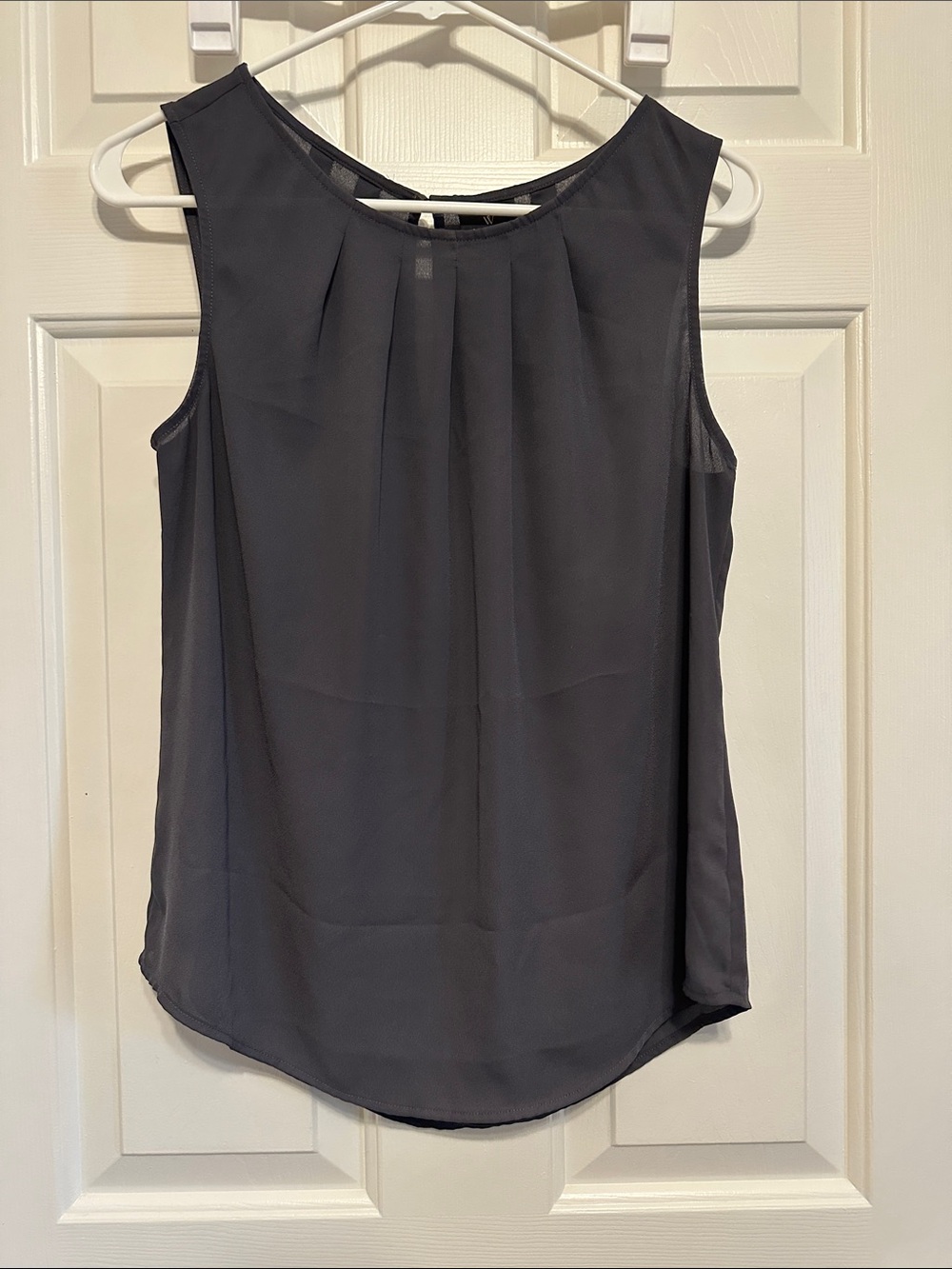 Worthington Sleeveless Pleated Camisole - Charcoal
